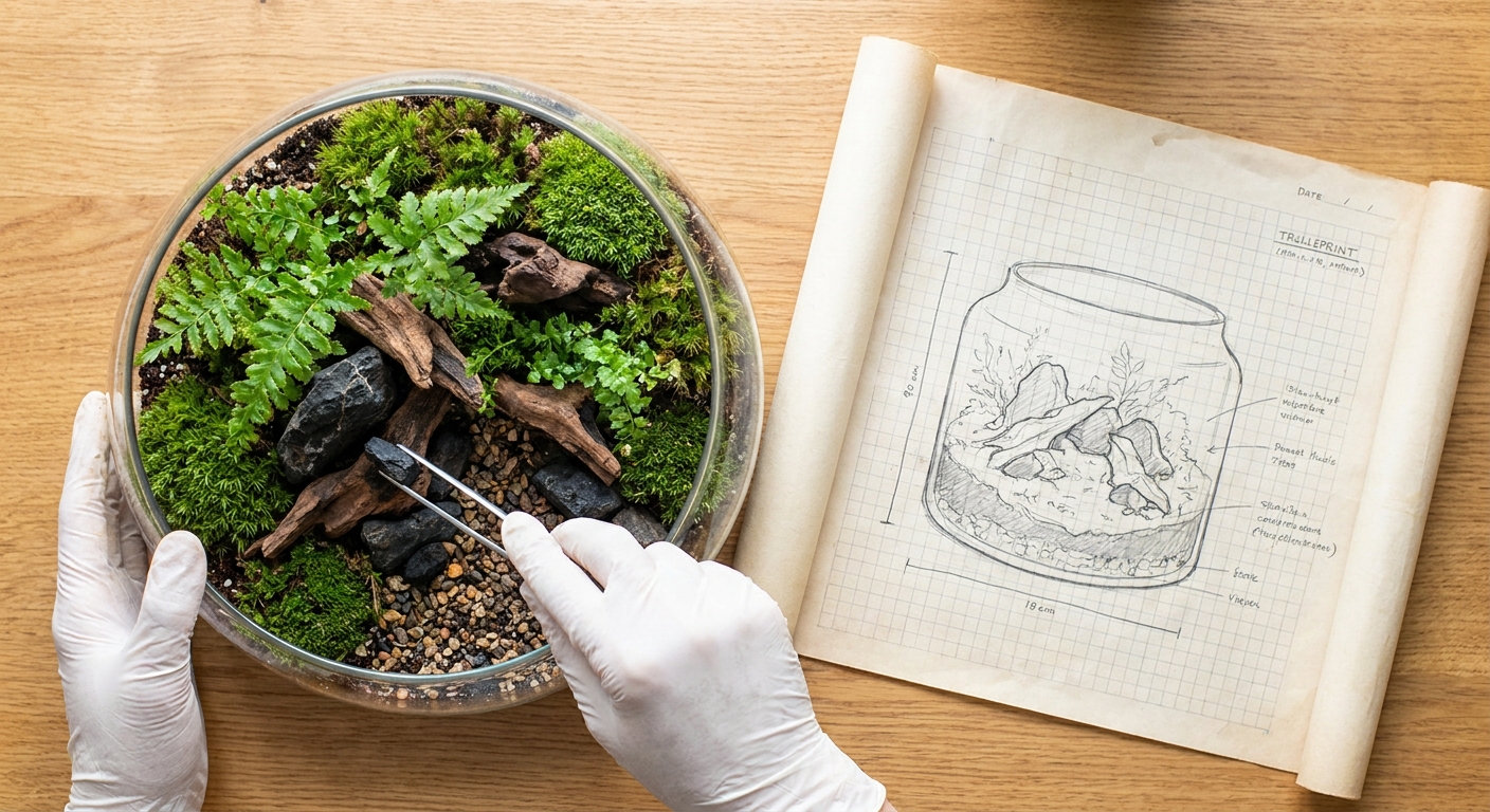 Blueprints in Miniature: A Step‑by‑Step Layout Method for Bioactive Terrarium Hardscapes